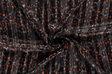 75gr/M² - Polyester stof - chiffon dierenprint - marine - 18050-008