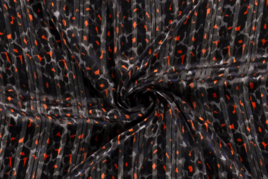 Polyester stoffen - Polyester stof - chiffon dierenprint - marine - 18050-008