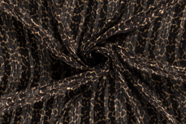75gr/M² - Polyester stof - chiffon dierenprint - beige - 18051-052