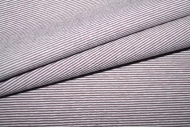 KC - Quality stoffen - Tricot stof - gestreept - aubergine - KC3009-145