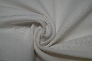 55% linnen, 45% viscose - Linnen stof - recycled woven mixed linnen - wit - 0823-001