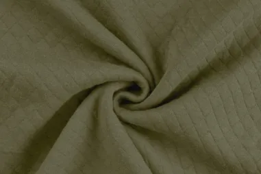 KC stoffen - Katoen stof - tricot diamond - legergroen - KC8242-027