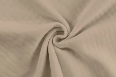 KC stoffen - Katoen stof - gestepte tricot diamond - zandbeige - KC8242-054