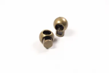 Knöpfe - Set van 2 koordstoppers - brons - XAC11-576
