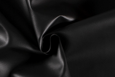zwarte stoffen - Kunstleer stof - zwart - 11350-069