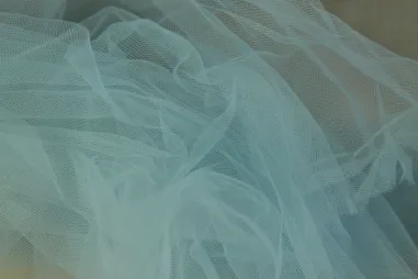 100% polyamide stoffen - Tüll breit hellblau 4700-009