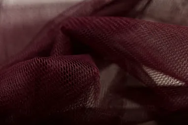Goedkope stoffen - Tule stof - bordeaux - (Burgundy) - 4587-023