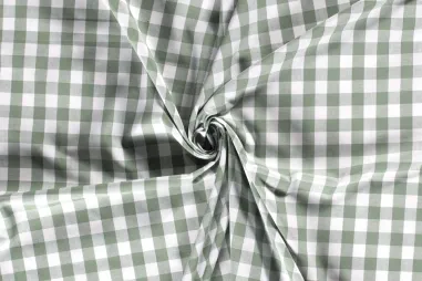 Bettwaren - Baumwolle - Boerenbont - karo (1,5cm) - mint - 5583-021