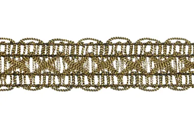 Zierband - Lurex band - zwart goud - 4662-AGO