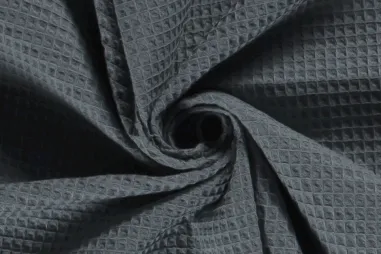 235gr/M² - Katoen stof - wafelkatoen - indigo - 2903-007