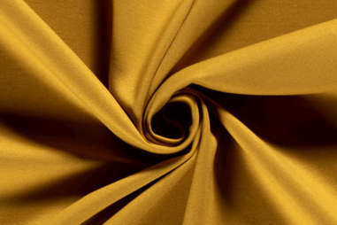 Okergele stoffen - Tricot stof - punta di roma - oker - 0835-134