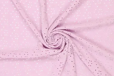 Bloemen Tricot - Trikotstoff - Lochstickerei Blumen - rosa - 16695-815