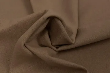 40% viscose, 30% polyester, 25% linnen, 5% katoen stoffen - Linnen stof - recycled linnen - lichtbruin - 0823-178