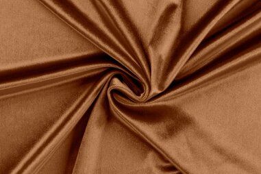 MR - Quality stoffen - Polyester stof - velours de luxe - bruin - MR1048-058