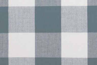 Tafelkleed stoffen - Katoen stof - ruit - grijs - 0415-960