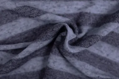 Uitverkoop - Tricot stof - gestreept - blauw - 11568-600