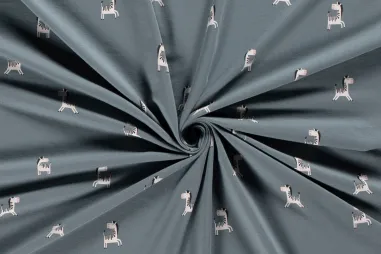 Stoffe - Jersey Stoff - Zebras - blau - 19452-006