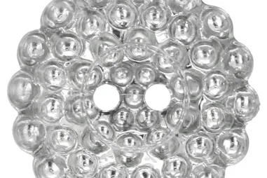 Knöpfe - Knopf Gänseblümchen silber 25mm 5567-40