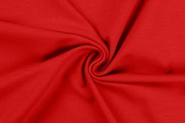 96% katoen, 4% spandex stoffen - Tricot stof - rood - 0179-150