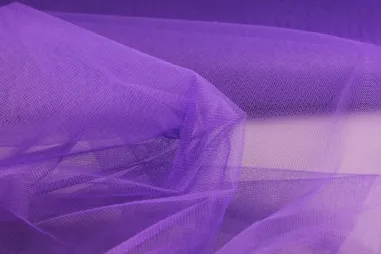 Katoen stof - uni - lila - 5569-043 - Tule stof - paars - 4587-008