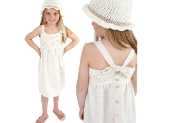Annie do it yourself - Annie Do It Yourself (133) - jurk met gehaakt bovenstuk - maat 74/146