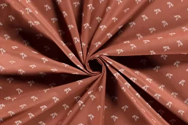 Oranje stoffen - Katoen stof - palmbomen - terra - 19470-014