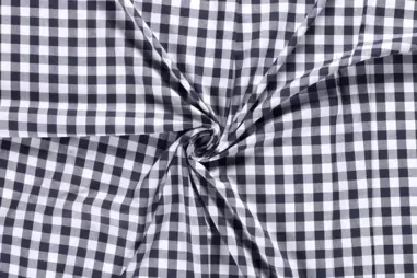 Geruite stoffen - Katoen stof - Boerenbont ruit (1,5 cm) - donkerblauw - 5583-008