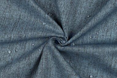 Meubelstoffen - Polyester stof - outdoor waterproof gemeleerd - blauw - 4234-006