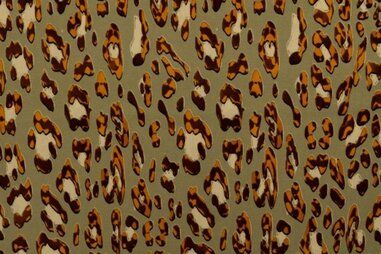 Uitverkoop - Tricot stof - panter skin crincle - groen - 17912-320