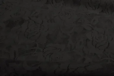 Grijze stoffen - Kant stof - bloemen - donkergrijs - 0391-975