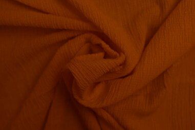 Steenrode stoffen - Polyester stof - bark knitterd - steenrood - 17619-445