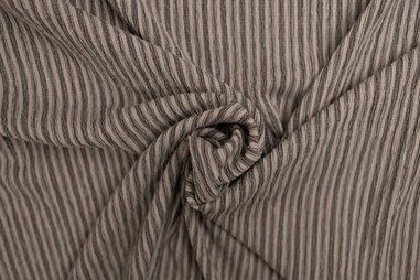 145gr/M² - Polyester stof - stripe knitters - beige zwart - 17650-996