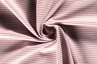 Tricot stoffen - Tricot stof - gestreept - mauve - 18489-43