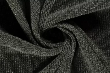 460gr/m² - Gebreide stof - Boucle lurex - petrol - 20288-124