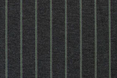 290gr/M² - Tricot stof - punta di roma stripe - grijs/groen - 15084-307