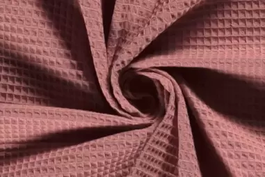 235gr/M² - Katoen stof - wafelkatoen - oud roze - 2903-114