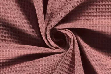 Oudroze stoffen - Katoen stof - wafelkatoen - oud roze - 2903-114