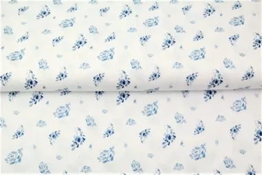 Water stoffen - Baumwolle - Popeline Wasser - weiß - 21127-02