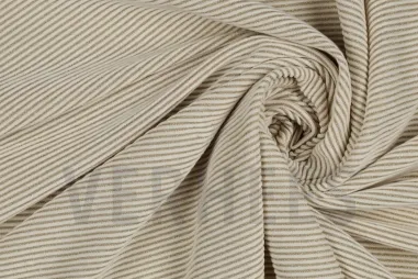 75% katoen, 15% polyester, 5% elastan en 5% lurex stoffen - Jersey Stoff - Jacquard - Lurex gestreift - ecru - 4340-002