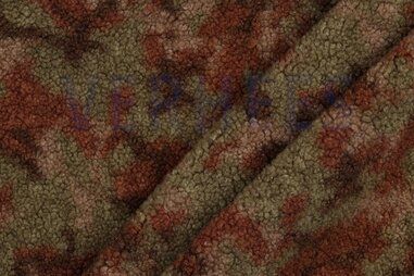 Mosgroene stoffen - Polyester stof - teddy - leger - mosgroen - 21/4450-001