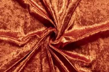 Sinterklaas stoffen - Velours de Panne - Brique - 5666-038