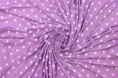 Violetpaarse stoffen - Tricot stof - stippen - violet - 325015-6