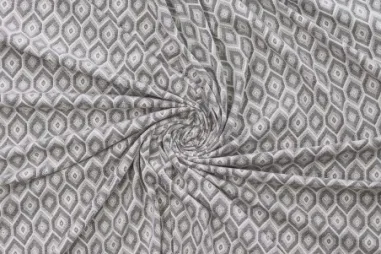 Grau - Tricot stof - jacquard - abstract - grijs - 319010-11