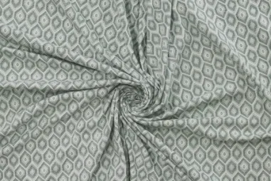 Jacquard stoffen - Tricot stof - jacquard - abstract - groen - 319010-13