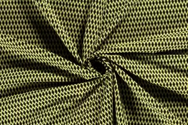 275gr/M² - Tricot stof - jacquard - abstract - lime - 20028-123
