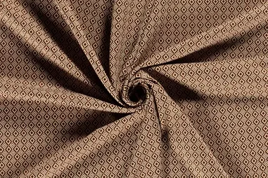 67% polyester, 25% polyamide, 8% elastan stoffen - Tricot stof - jacquard - abstract - brique - 20030-056