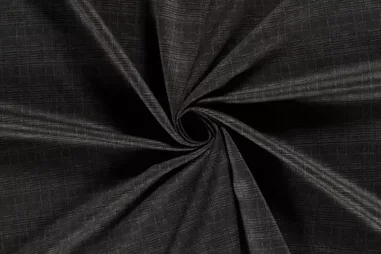 50% polyester, 45% viscose, 5% elastan stoffen - Tricot stof - punta di roma - geruit - brique - 20038-056