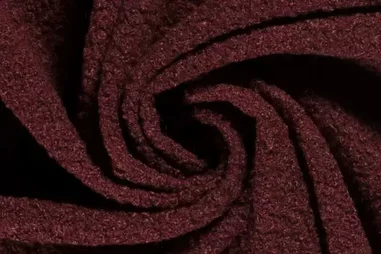 400gr/M² - Gebreide stof - boucle - wijnrood - 20057-019