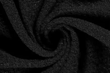 Strickstoffe - Gebreide stof - boucle - zwart - 20057-069
