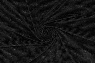 Strickstoffe - Gebreide stof - velvet lurex stripe - zwart - 0982-999